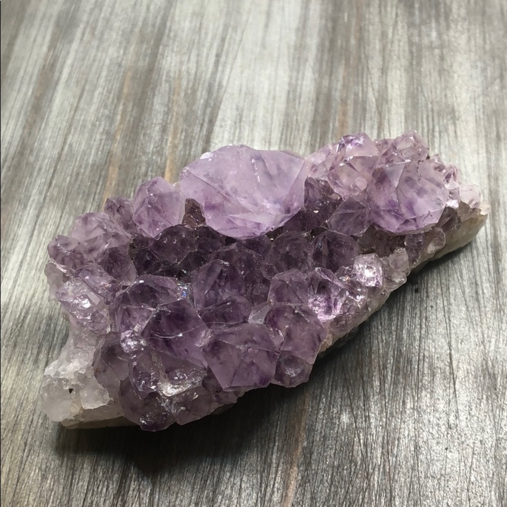 Raw double phantom amethyst crystal chunk natural